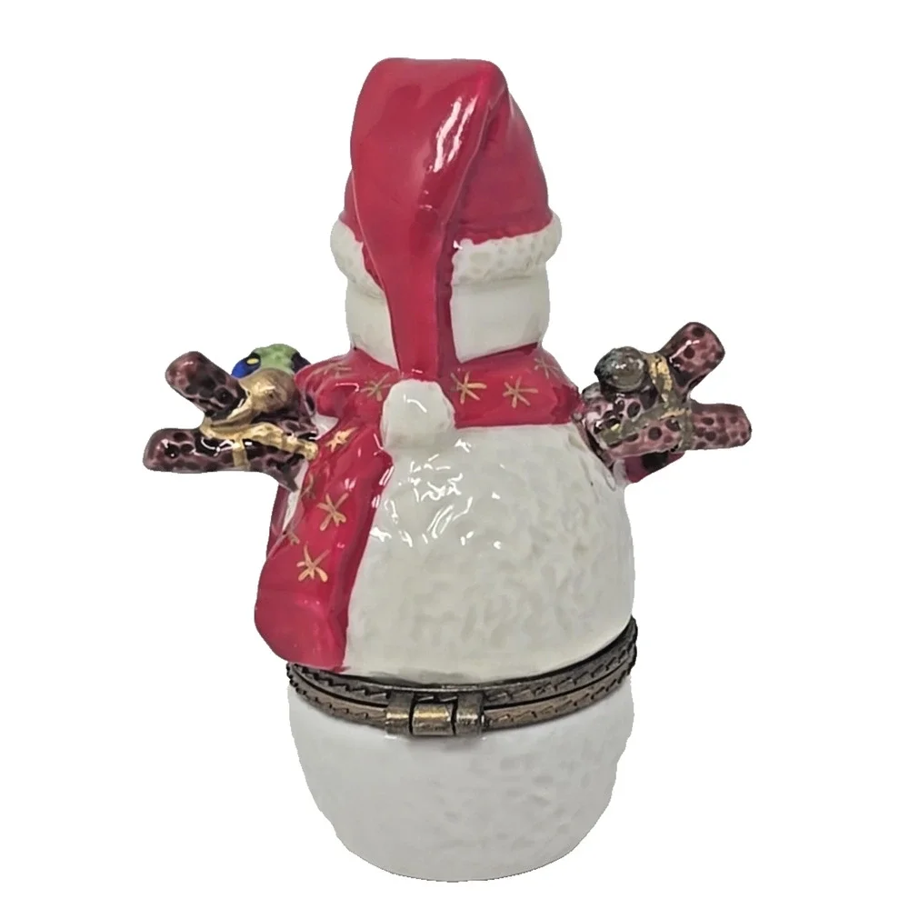 Vintage Ceramic Hinged Trinket Box Holiday Decoration PB194‎